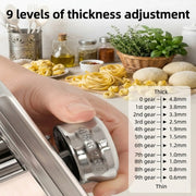 CARLA HOME Pasta Maker Machine - Hand Crank Noodle Maker - Grey - Kitchen Appliances Pasta Makers