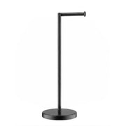 CARLA HOME Toilet Paper Holder Stand with Storage - Black - METAL - Bathroom Accessories Toilet Paper Holders