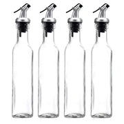 CARLA HOME 4 Pack Glass Oil Dispenser Bottle 500ml Transparent Kitchen