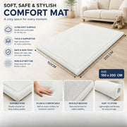 CARLA HOME Baby Play Mat 150x200cm, Thick Foam Crawling Mat, Infants, White
