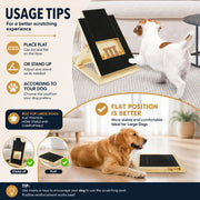 CARLA HOME Dog Nail Scratch Board with Snack Box, Height Adjustable Puppy Nail Pet