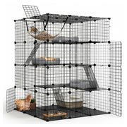 CARLA HOME Large Cat Cage Diy Enclosure, 4 Tier Pet Playpen Cat Kennel