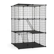 CARLA HOME Large Cat Cage Diy Enclosure, 3 Tier Pet Playpen Cat Kennel