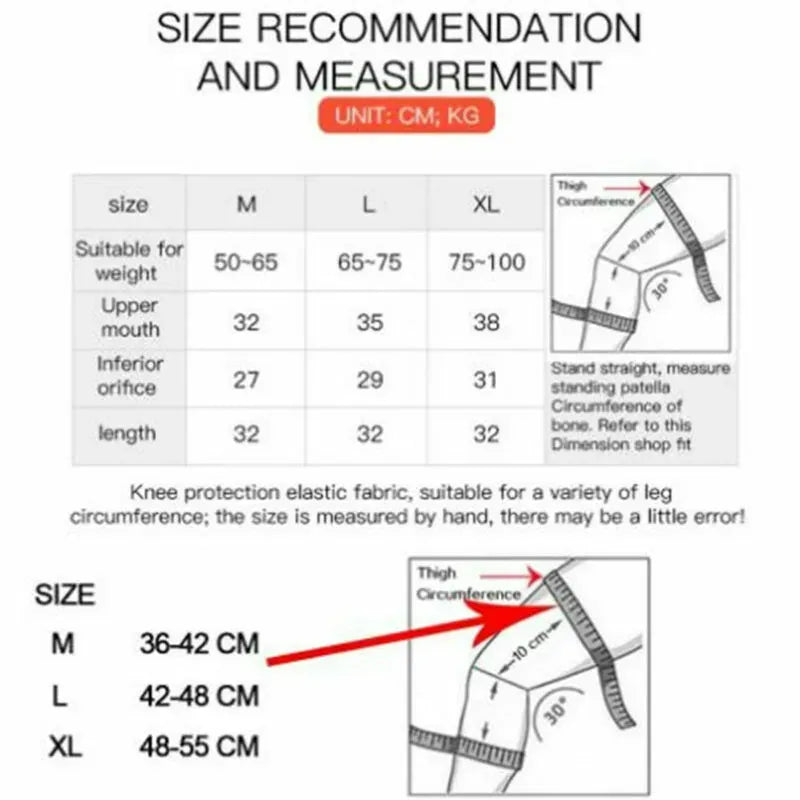 Black Knee Compression Sleeve for Sports Support, Size XL