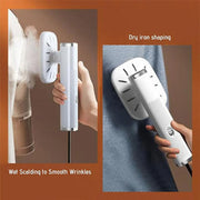 Portable Handheld Mini Steam Iron in White for Home & Travel, 72x100mm