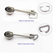 Stainless Steel Measuring Spoons Set, 6 Pieces, Silver for Accurate Cooking and Baking
