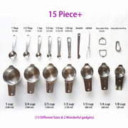 Stainless Steel Measuring Spoons Set, 6 Pieces, Silver for Accurate Cooking and Baking