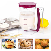 900mL Black Batter Dispenser for Waffles, Pancakes, and Cupcakes