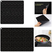 Anti-Slip Silicone Induction Cooktop Mat, 25x25cm, Heat Resistant, Black