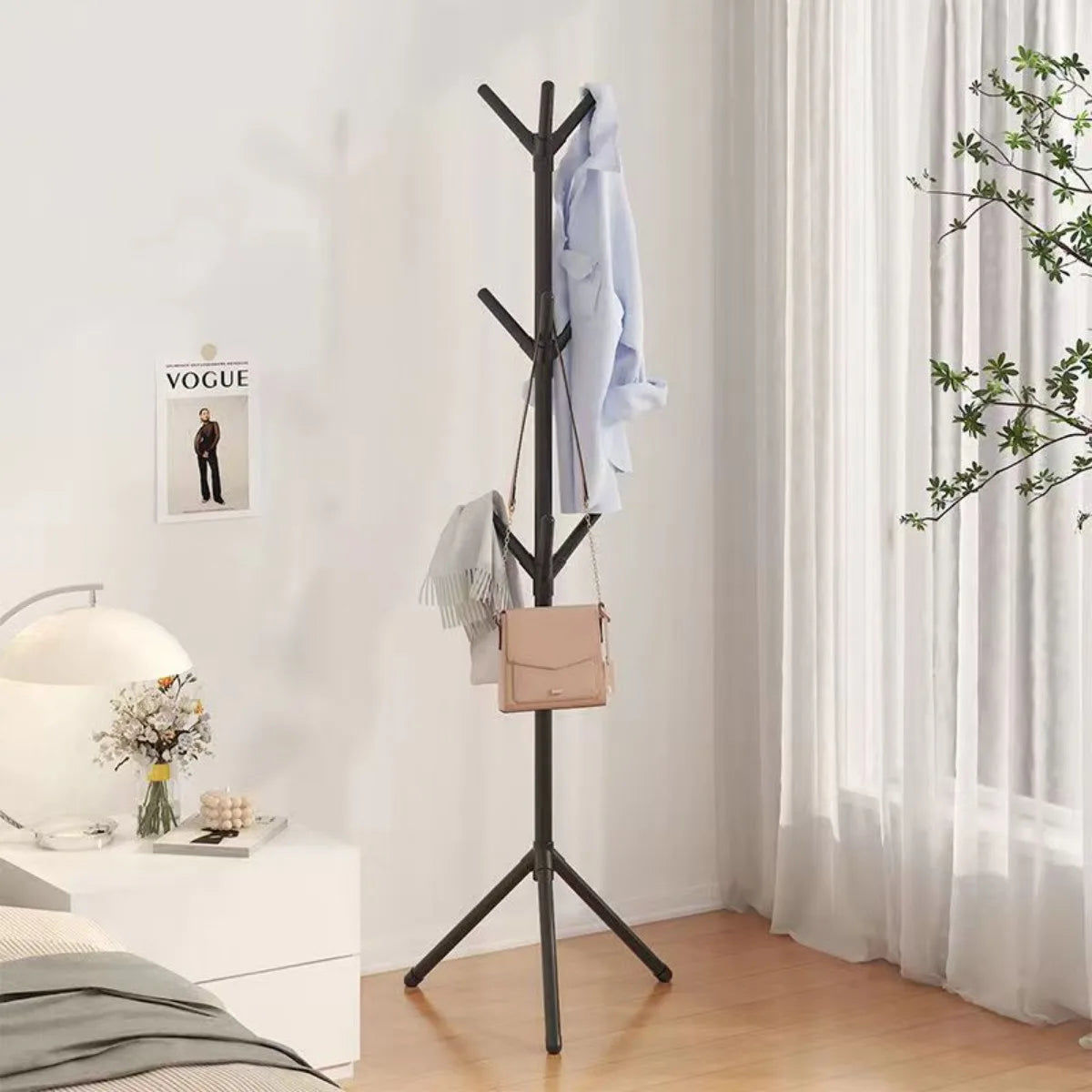 Floor-to-Floor Clothes and Hats Rack Holder