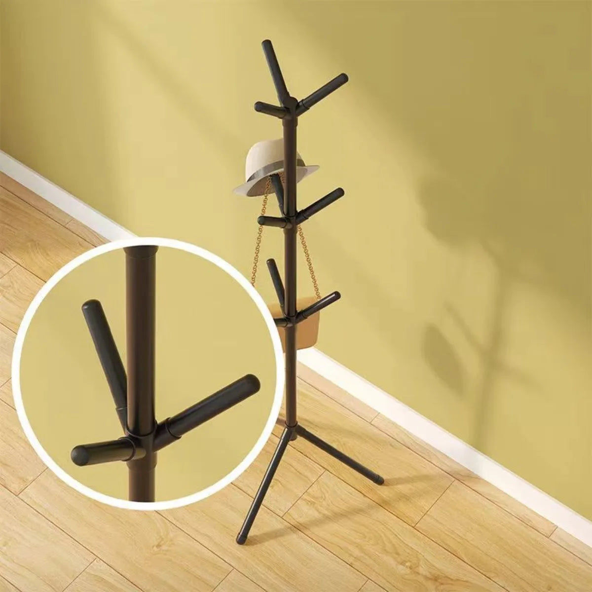 Floor-to-Floor Clothes and Hats Rack Holder