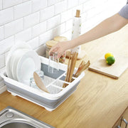 Foldable Kitchen Dish Rack Storage Tray