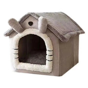 Soft Indoor Dog House & Bed - Washable Grey