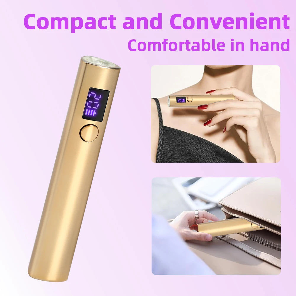 Mini UV LED Nail Dryer Lamp USB Gold