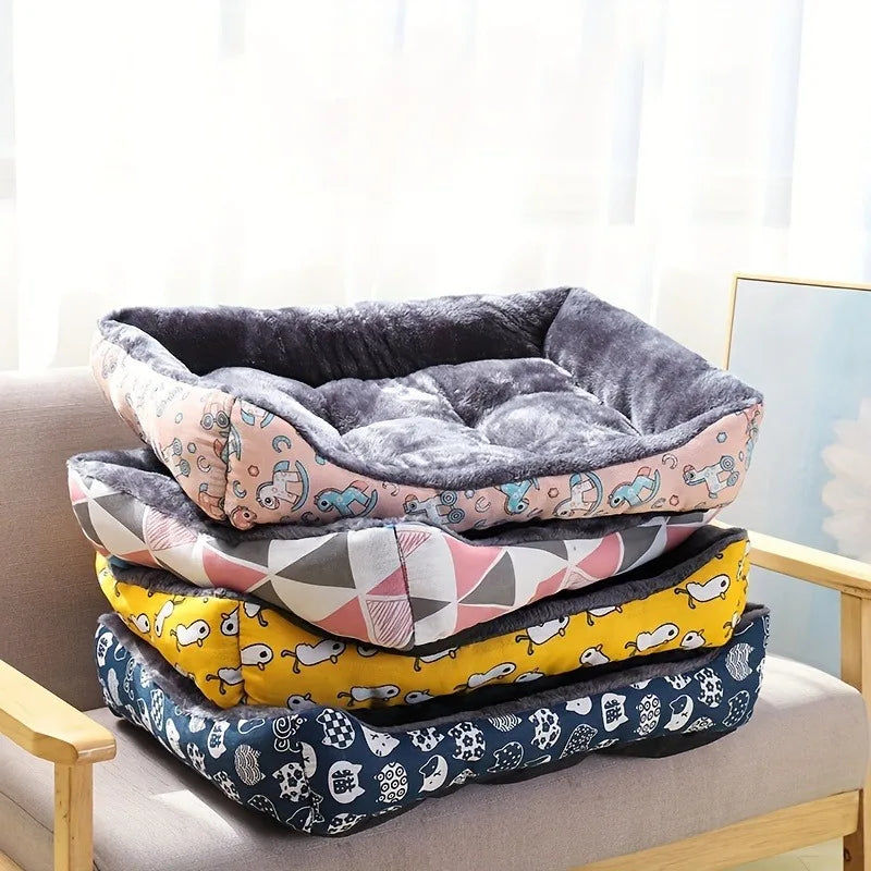 Blue Pet Dog Bed Sofa Mat for Cats & Dogs - M