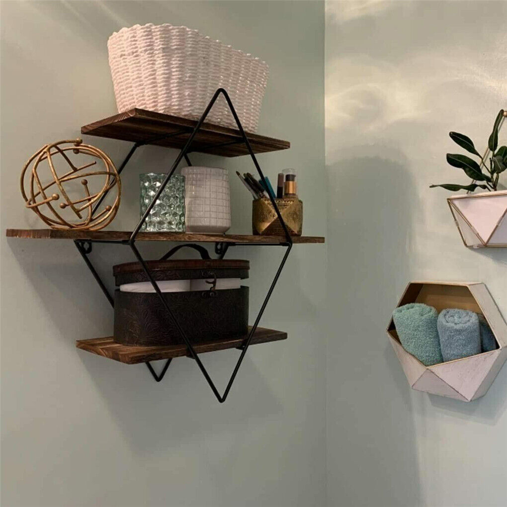 Vintage Rustic Wooden Floating Shelves
