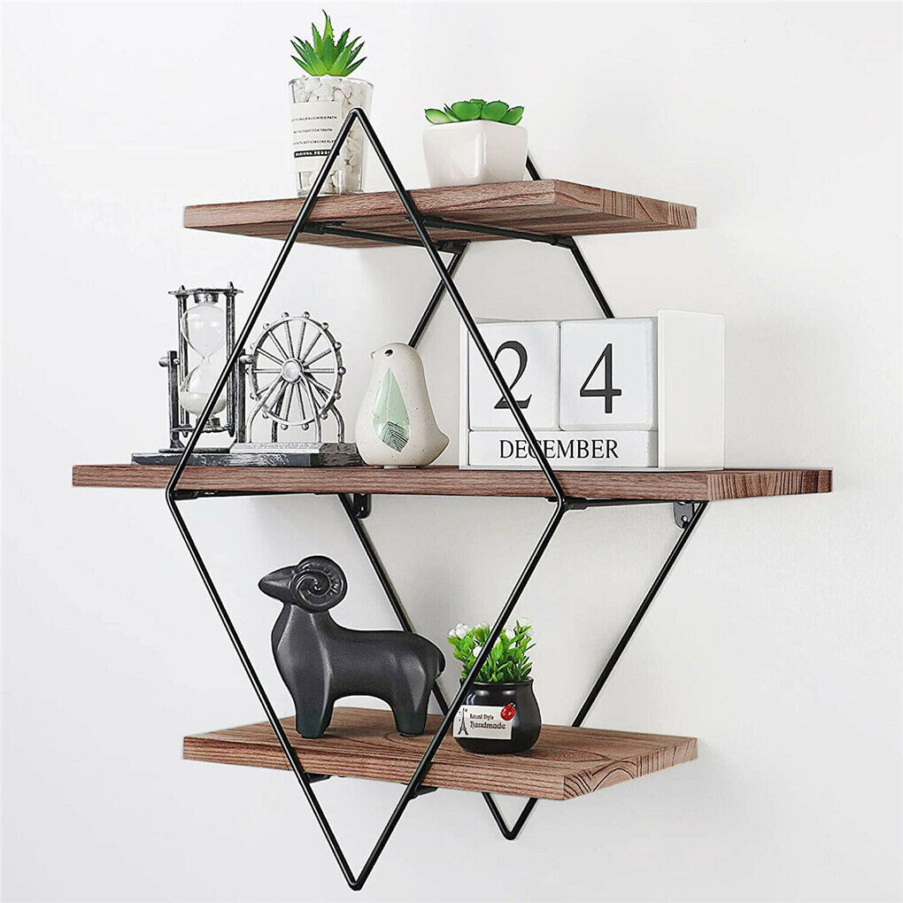 Vintage Rustic Wooden Floating Shelves
