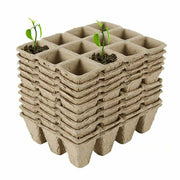 10pcs Biodegradable Seedling Trays 12-Hole Garden Starter