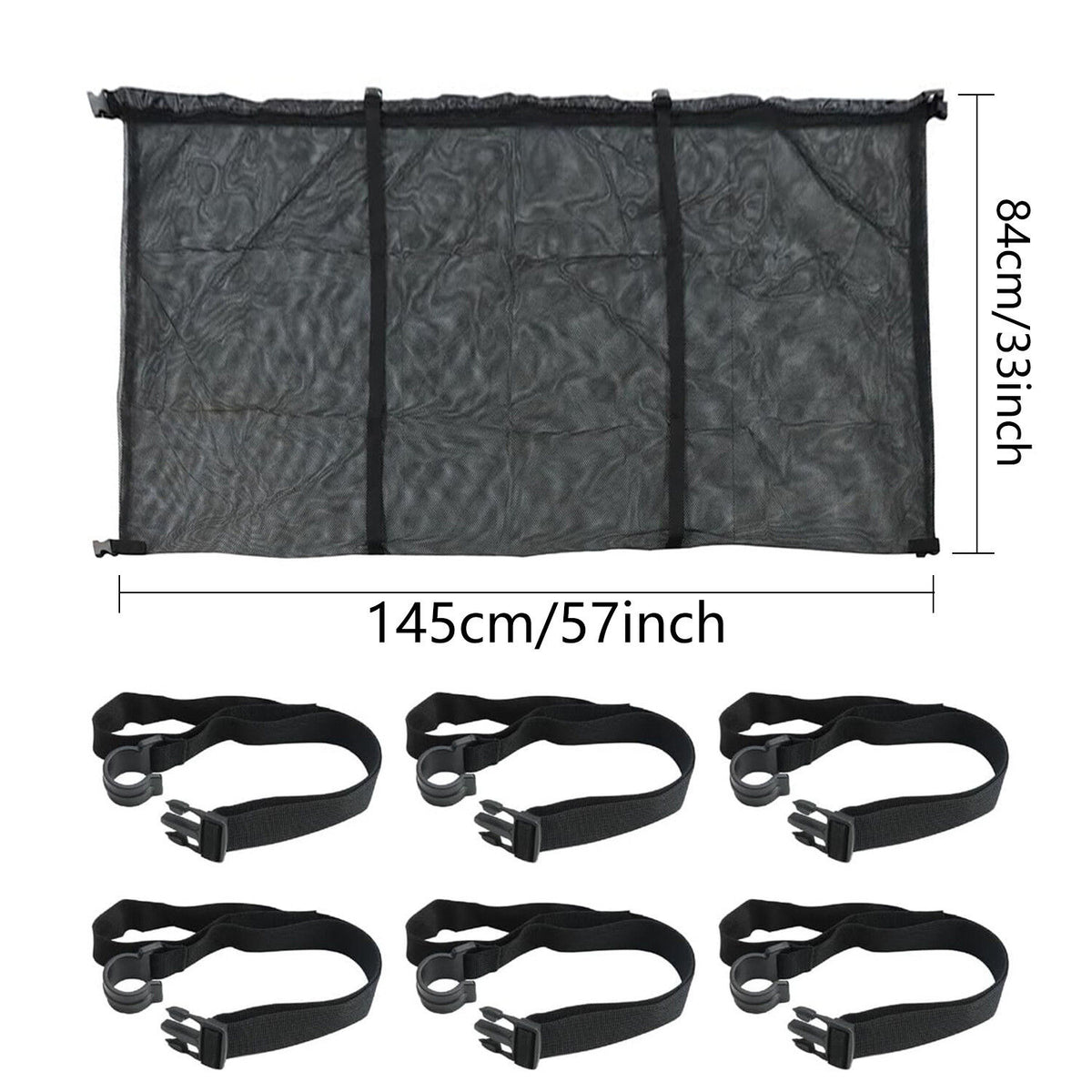 145x145CM Heavy Duty Pool Toy Storage Net Bag Adjustable Organizer