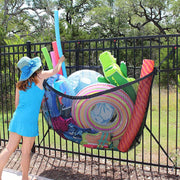 145x145CM Heavy Duty Pool Toy Storage Net Bag Adjustable Organizer