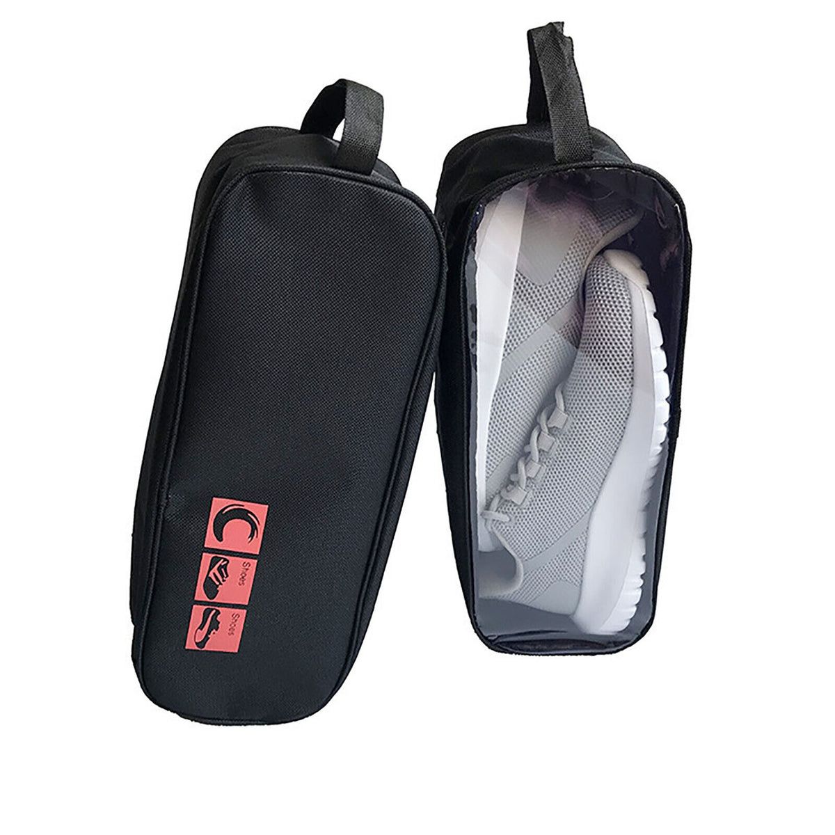 Portable Waterproof Shoe Bag with View Window 13cm High