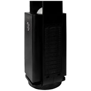Black Bladeless Fan with Air Purifier, Oscillating, LED Display, Remote Control, 12 Speeds, 3 Modes