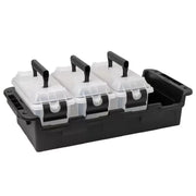 Stackable Grey Multipurpose Storage Container 4 Pack with Waterproof Gasket