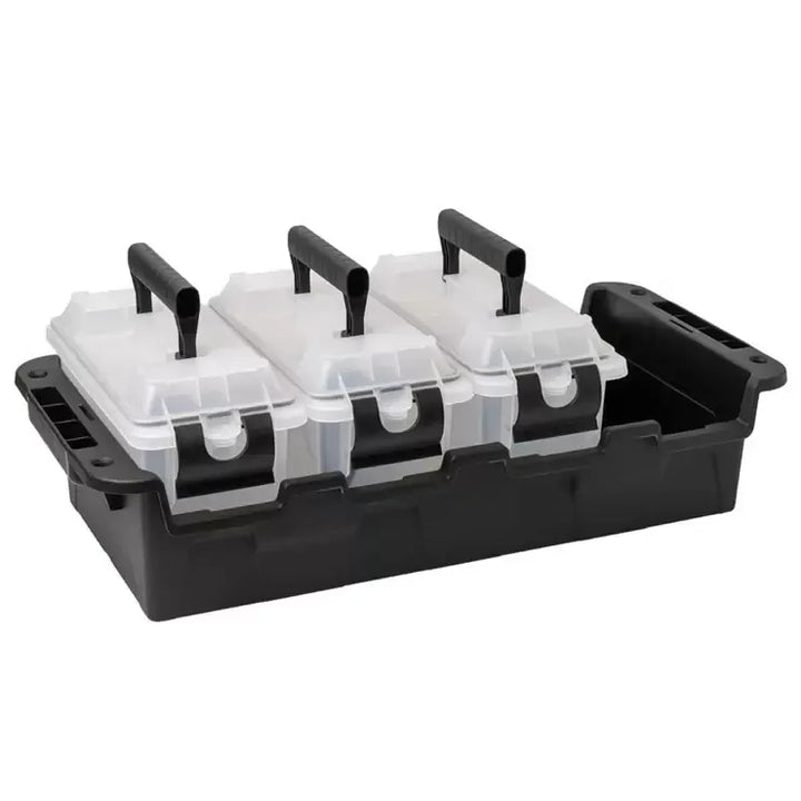 Stackable Grey Multipurpose Storage Container 4 Pack with Waterproof Gasket