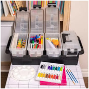 Stackable Grey Multipurpose Storage Container 4 Pack with Waterproof Gasket