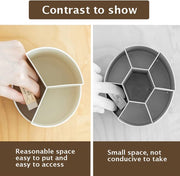 360 degree rotating multi-functional pen holder with 3 separate layer for office desk organiser (White)