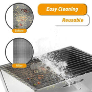 3/6/10PCS Non-Stick BBQ Grill Mat Mesh Liner Cooking Barbecue Sheet Baking Pad - 40X30cm-3PCS