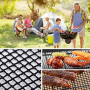 3/6/10PCS Non-Stick BBQ Grill Mat Mesh Liner Cooking Barbecue Sheet Baking Pad - 40X30cm-3PCS