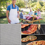 3/6/10PCS Non-Stick BBQ Grill Mat Mesh Liner Cooking Barbecue Sheet Baking Pad - 40X30cm-3PCS