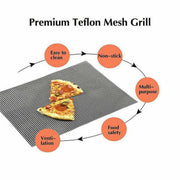 3/6/10PCS Non-Stick BBQ Grill Mat Mesh Liner Cooking Barbecue Sheet Baking Pad - 40X30cm-3PCS