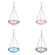 Balcony Bird Feeder Hanging Rail Mount Outdoor Suspended Feeding Station Garden - Grey