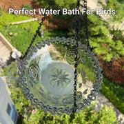 Balcony Bird Feeder Hanging Rail Mount Outdoor Suspended Feeding Station Garden - Grey