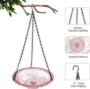 Balcony Bird Feeder Hanging Rail Mount Outdoor Suspended Feeding Station Garden - Grey