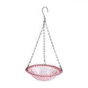 Balcony Bird Feeder Hanging Rail Mount Outdoor Suspended Feeding Station Garden - Purple