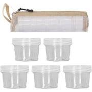 5PCS Outdoor Camping Spice Container Set Travel BBQ Seasoning Storage Box Use - White