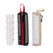 5PCS Outdoor Camping Spice Container Set Travel BBQ Seasoning Storage Box Use - White