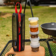 5PCS Outdoor Camping Spice Container Set Travel BBQ Seasoning Storage Box Use - White
