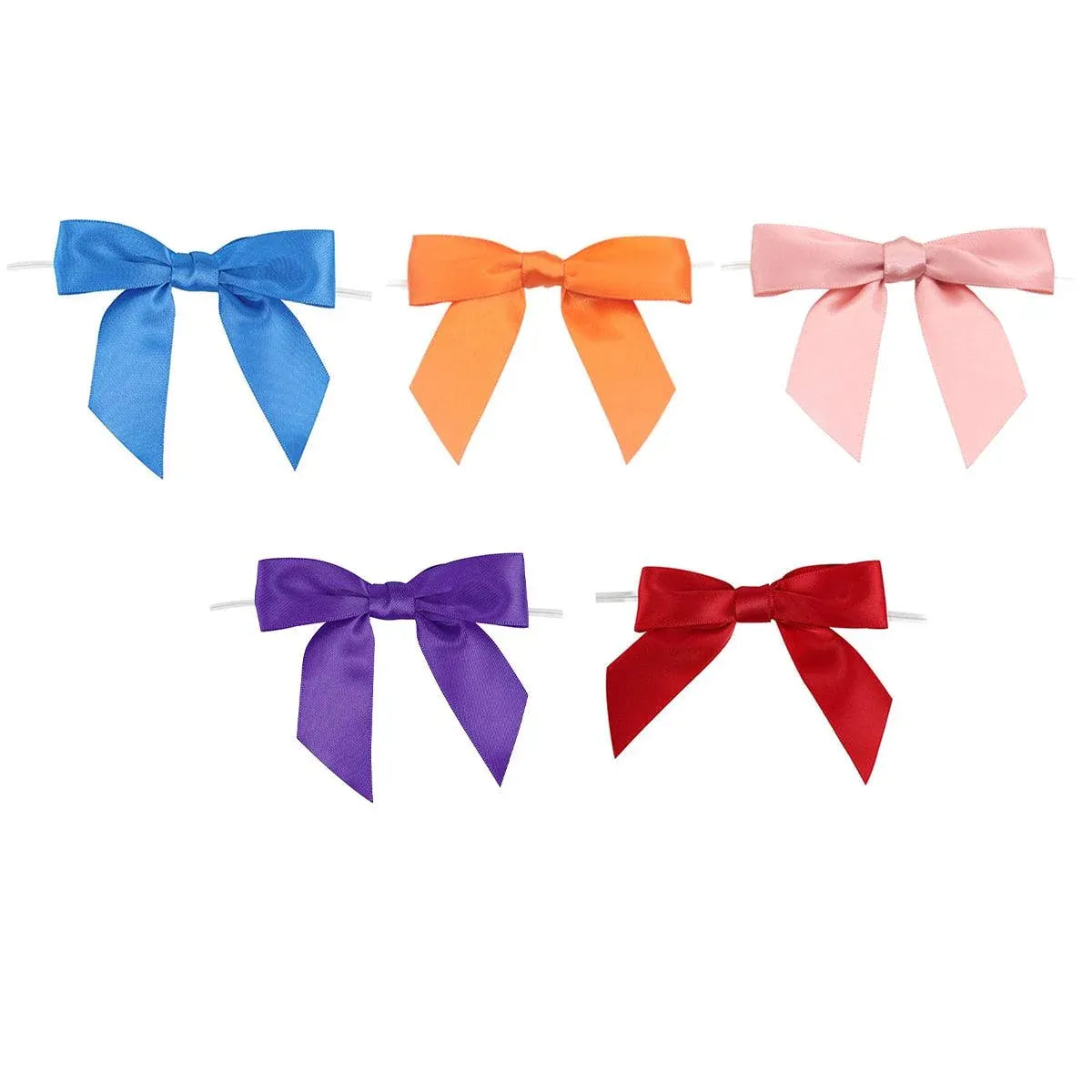 50pcs Bow Gift Packaging Sealing Tie Drawstring Baking Wrap Bag Decorative Ties - Blue