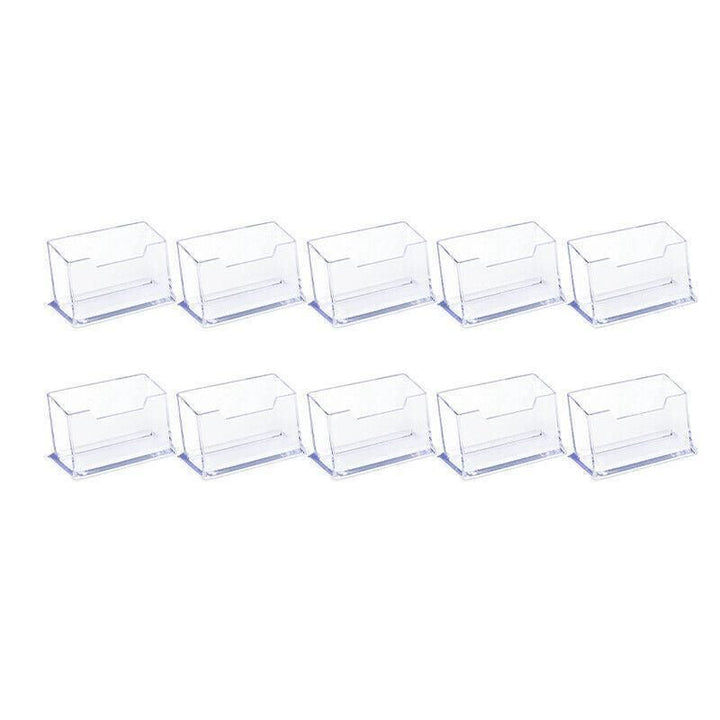 10 X Clear PMMA Business Card Holders for Desktop Display - 10PCS