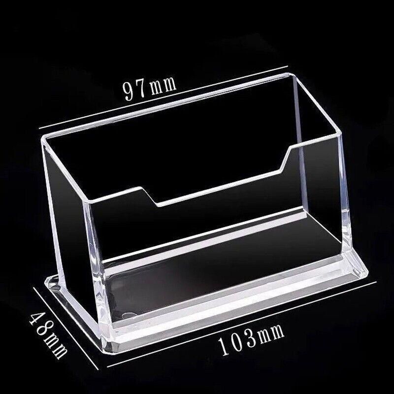 10 X Clear PMMA Business Card Holders for Desktop Display - 10PCS