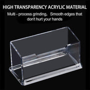 10 X Clear PMMA Business Card Holders for Desktop Display - 10PCS