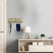Retro Metal Iron Wall Hanging Mounted 10 Key Hooks Storage Holder Hook Rack - White