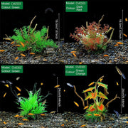 Aquarium Landscaping Decoration Artificial Wood and Plants Fish Tank Ornament - CM1901-Green