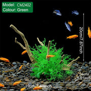 Aquarium Landscaping Decoration Artificial Wood and Plants Fish Tank Ornament - CM1901-Green