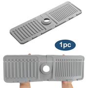 Faucet Draining Pad Narrow Sink Splash Guard Mat for Washbasin Water Catcher - Green