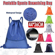 Backpack Sport Pack String Tote Gym Bag Cinch Sack School Drawstring Capacity - Red